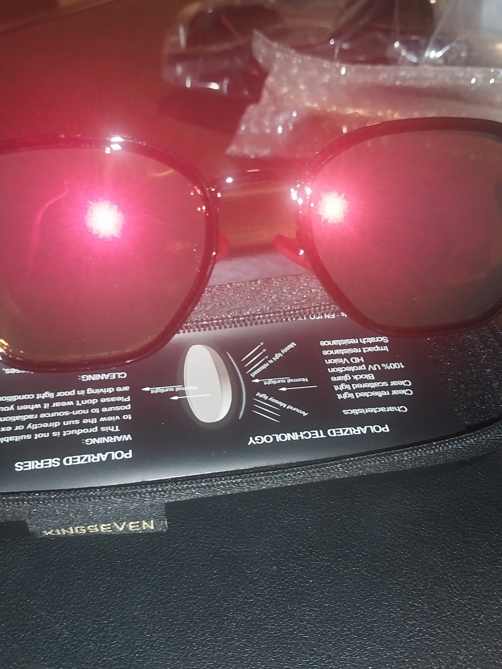Red Lensed Sunglasses - Polarized Bin 06